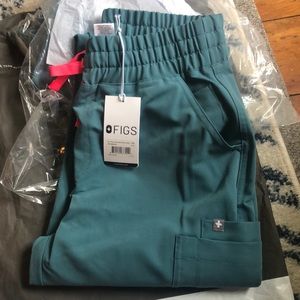 NWT Figs Brand Yola High-Waisted Pant in Hydrogreen XS